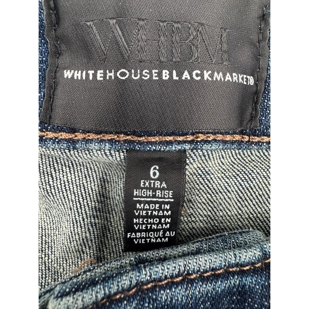 White House Black Market Extra High-Rise Skinny Everyday Soft Jeans Women 6 Blue